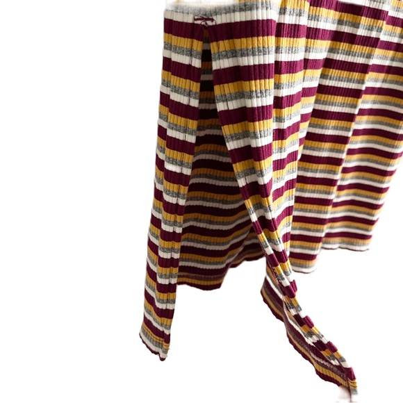 LOFT Petite Stripe Midi Split Dress - Picture 8 of 10